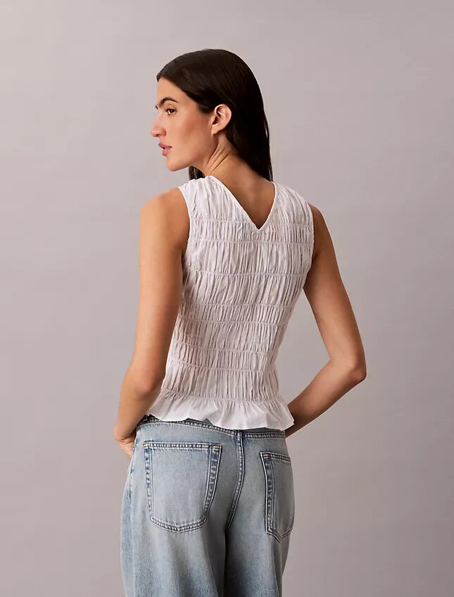 Cotton Poplin Sleeveless Top Cotton Poplin Sleeveless Top