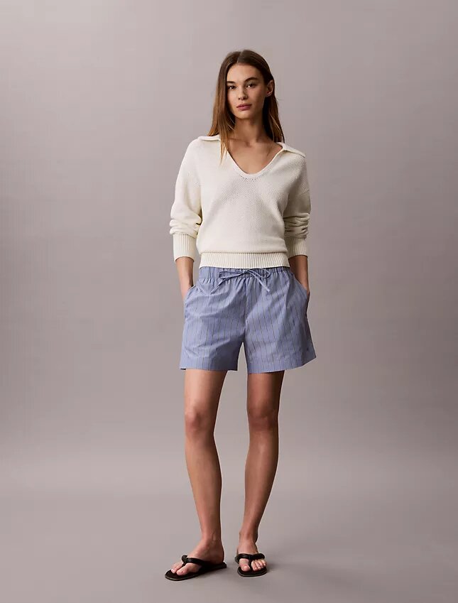 Cotton Poplin Stripe Boxer Shorts Cotton Poplin Stripe Boxer Shorts