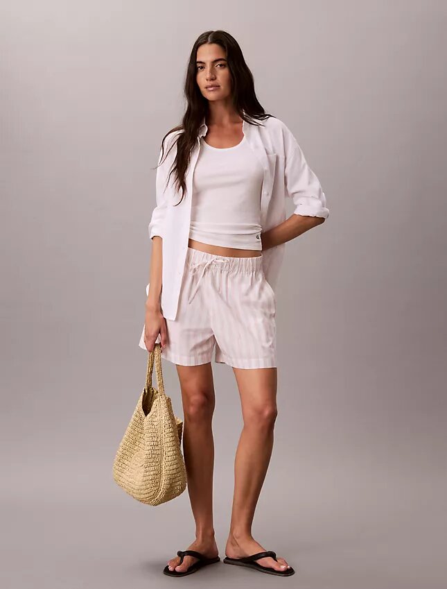 Cotton Poplin Stripe Boxer Shorts Cotton Poplin Stripe Boxer Shorts