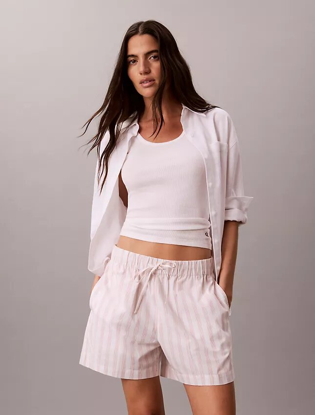 Cotton Poplin Stripe Boxer Shorts Cotton Poplin Stripe Boxer Shorts