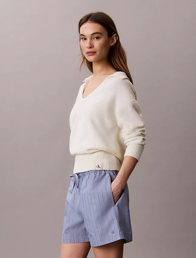Cotton Poplin Stripe Boxer Shorts Cotton Poplin Stripe Boxer Shorts