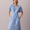 Cotton Poplin Stripe Midi Dress Cotton Poplin Stripe Midi Dress