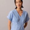 Cotton Poplin Stripe Midi Dress Cotton Poplin Stripe Midi Dress