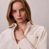 Cotton Poplin Stripe Relaxed Button-Down Shirt Cotton Poplin Stripe Relaxed Button-Down Shirt