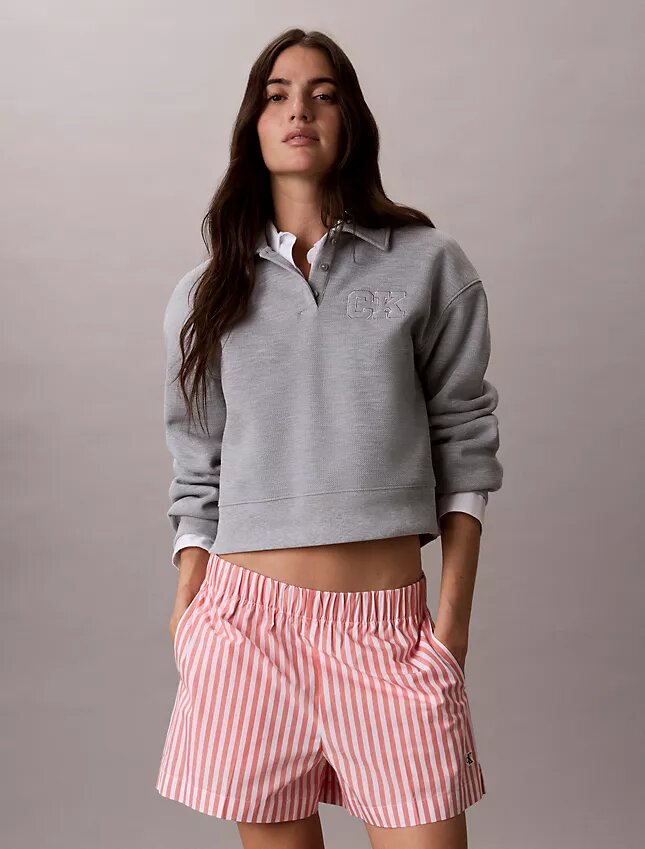 Cotton Poplin Stripe Shorts Cotton Poplin Stripe Shorts