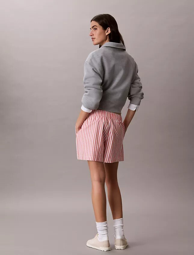 Cotton Poplin Stripe Shorts Cotton Poplin Stripe Shorts