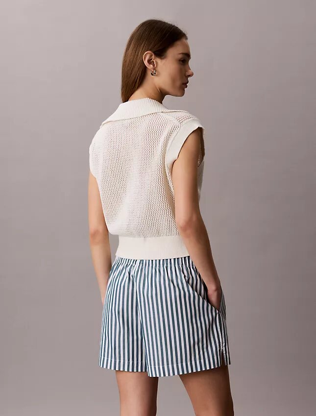 Cotton Poplin Stripe Shorts Cotton Poplin Stripe Shorts