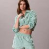 Cotton Poplin Track Sleep Shorts Cotton Poplin Track Sleep Shorts