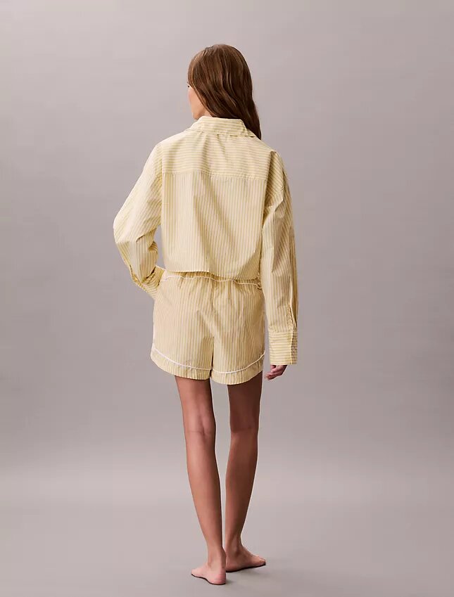 Cotton Poplin Track Sleep Shorts Cotton Poplin Track Sleep Shorts