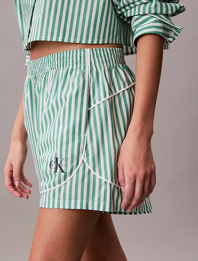 Cotton Poplin Track Sleep Shorts Cotton Poplin Track Sleep Shorts