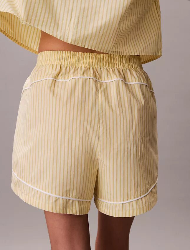 Cotton Poplin Track Sleep Shorts Cotton Poplin Track Sleep Shorts