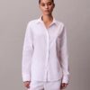 Cotton Poplin V-Day Sleep Shirt
