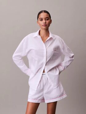 Cotton Poplin V-Day Sleep Shorts