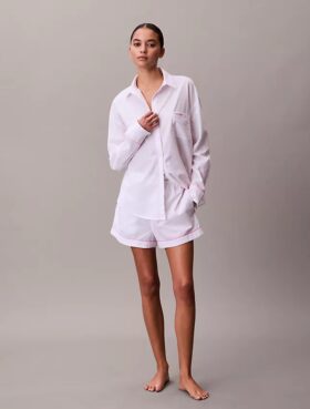 Cotton Poplin V-Day Sleep Shorts