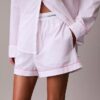 Cotton Poplin V-Day Sleep Shorts Cotton Poplin V-Day Sleep Shorts