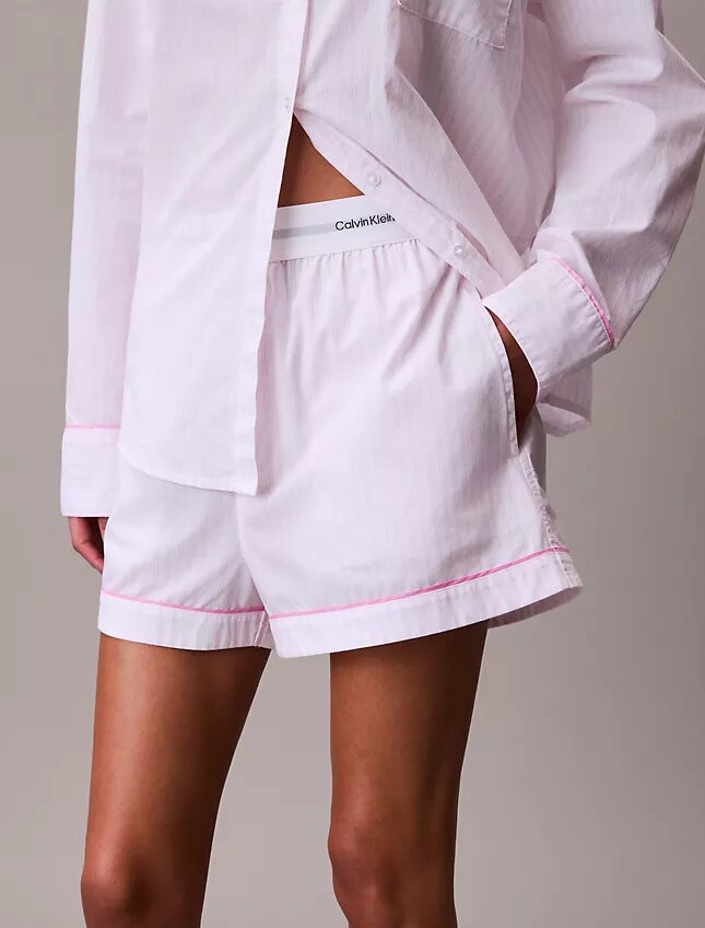 Cotton Poplin V-Day Sleep Shorts Cotton Poplin V-Day Sleep Shorts