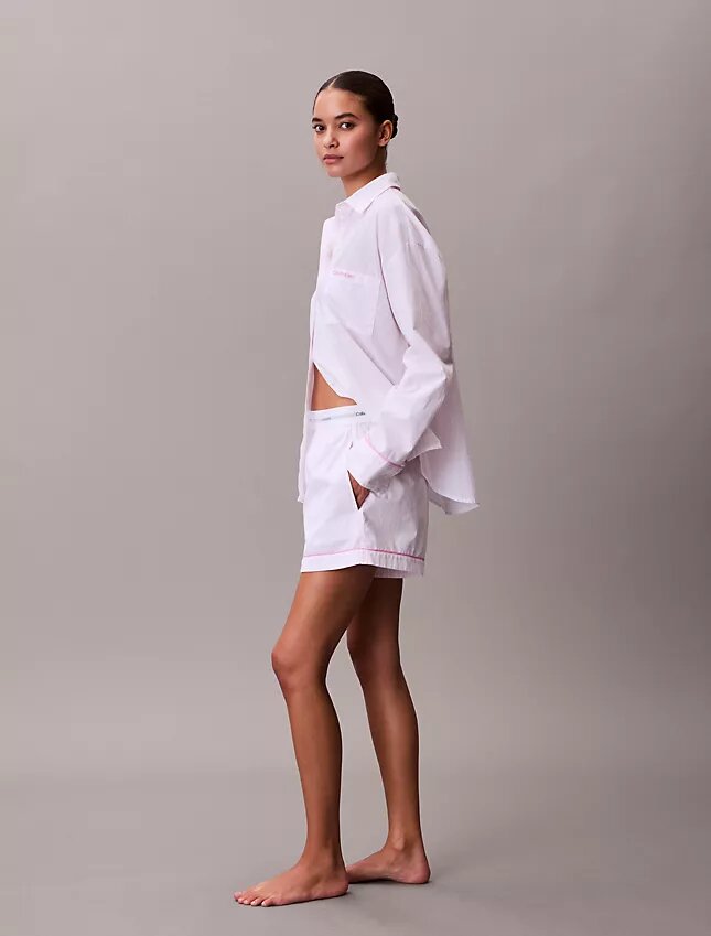 Cotton Poplin V-Day Sleep Shorts Cotton Poplin V-Day Sleep Shorts