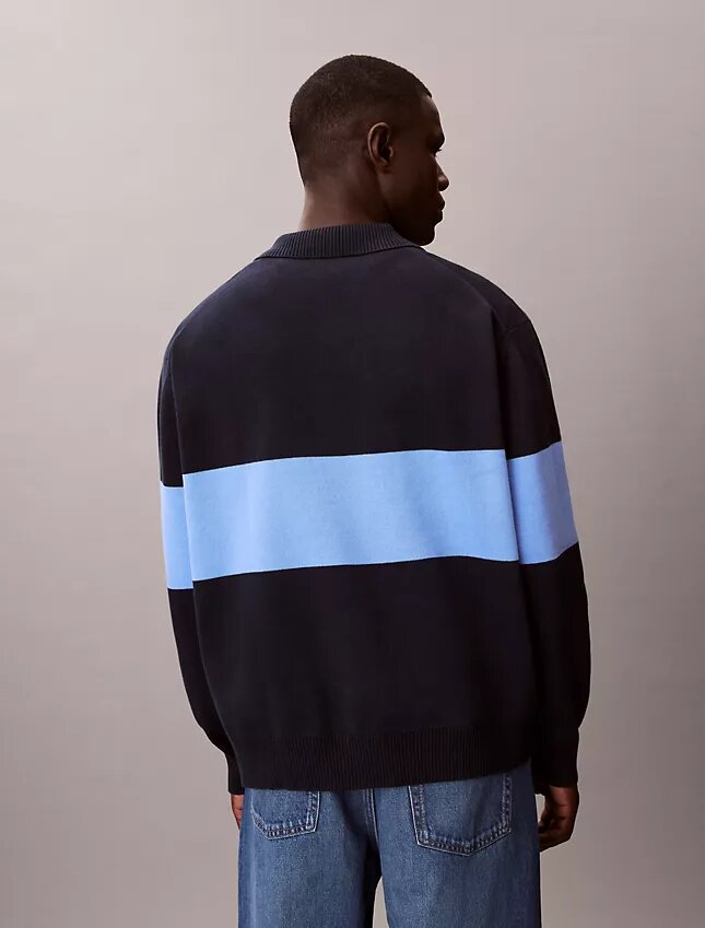Cotton Relaxed Polo Sweater Cotton Relaxed Polo Sweater