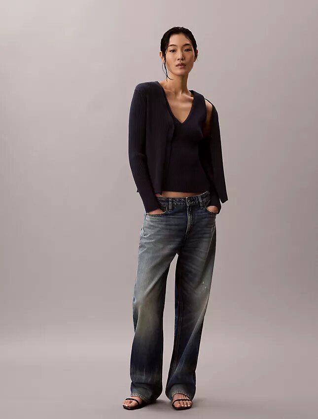 Cotton Rib Cardigan and Tank Set Cotton Rib Cardigan and Tank Set