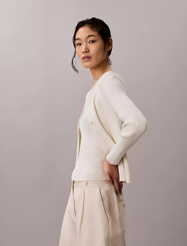 Cotton Rib Cardigan and Tank Set Cotton Rib Cardigan and Tank Set