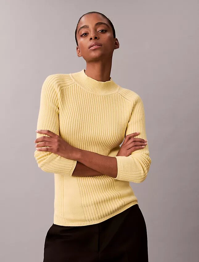 Cotton Rib Slim Sweater Cotton Rib Slim Sweater