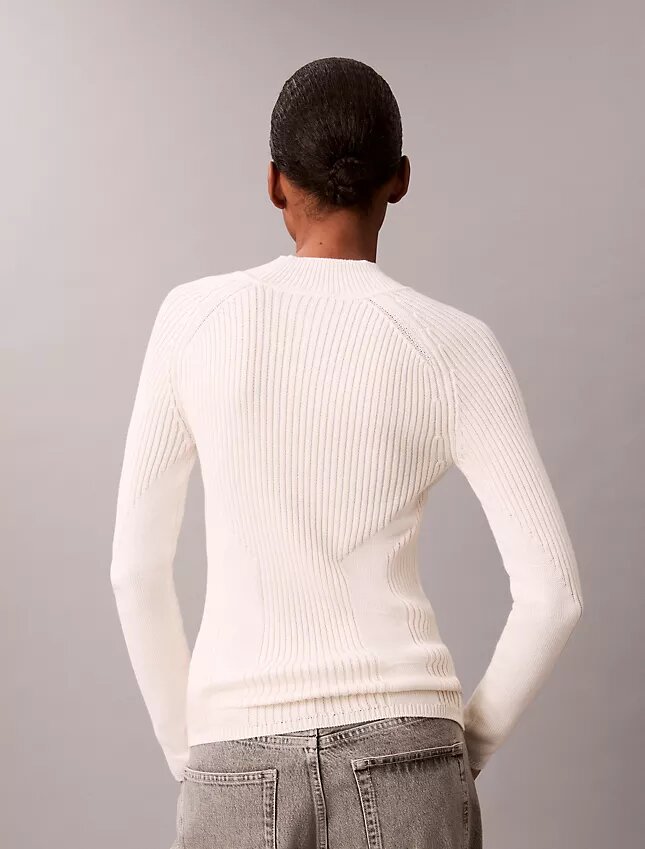 Cotton Rib Slim Sweater Cotton Rib Slim Sweater