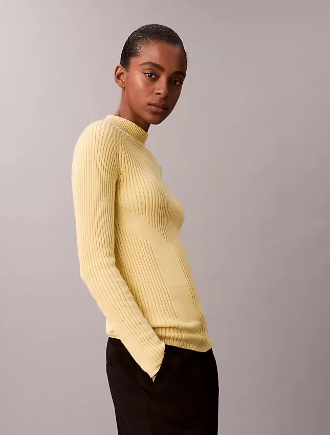 Cotton Rib Slim Sweater Cotton Rib Slim Sweater