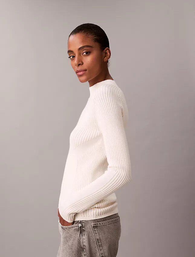 Cotton Rib Slim Sweater Cotton Rib Slim Sweater