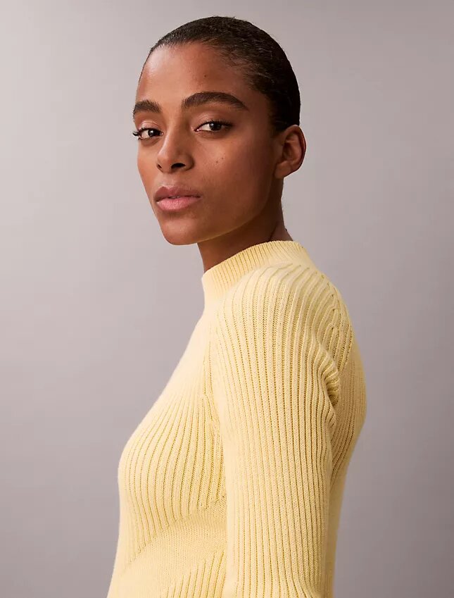 Cotton Rib Slim Sweater Cotton Rib Slim Sweater