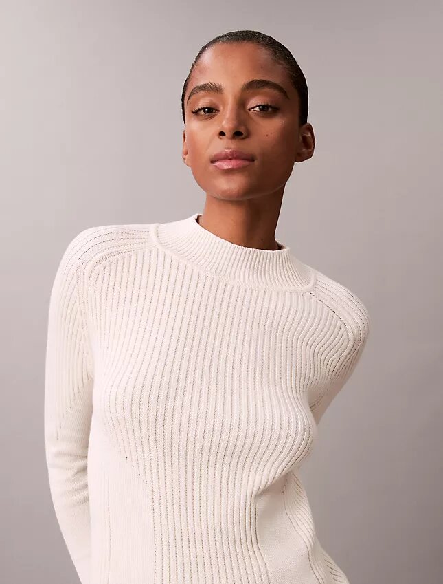 Cotton Rib Slim Sweater Cotton Rib Slim Sweater