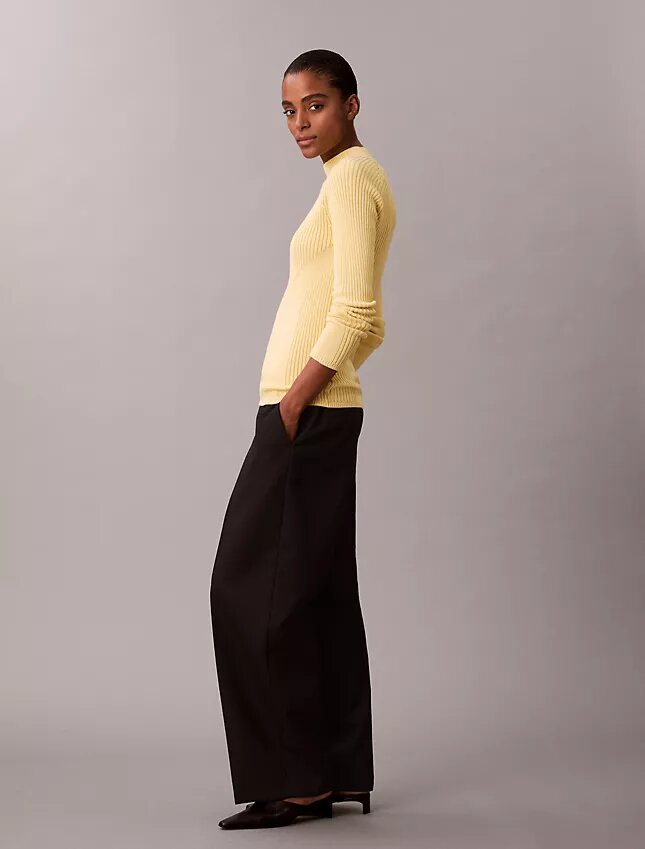 Cotton Rib Slim Sweater Cotton Rib Slim Sweater