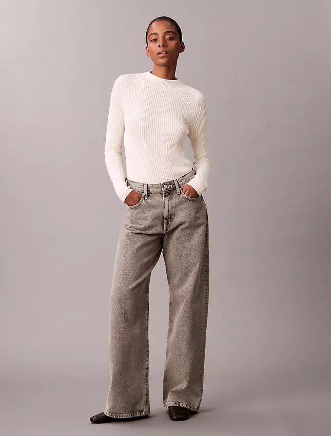 Cotton Rib Slim Sweater Cotton Rib Slim Sweater