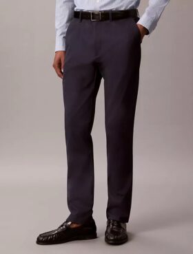 Cotton Sateen Slim Chino Pants