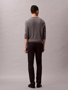 Cotton Sateen Slim Chino Pants