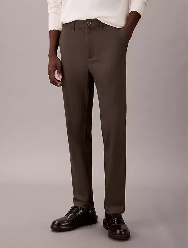 Cotton Sateen Slim Tapered Chino Pants Cotton Sateen Slim Tapered Chino Pants