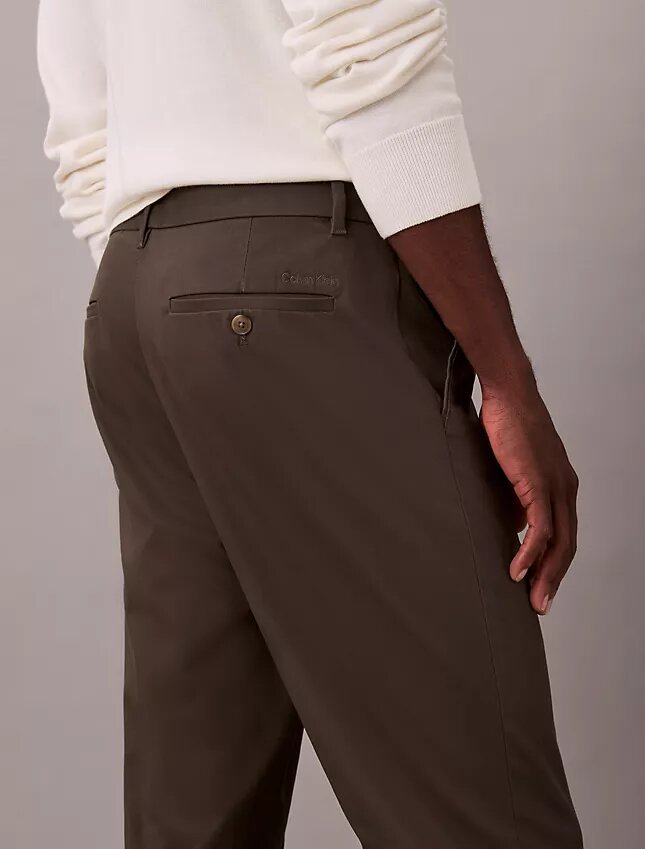 Cotton Sateen Slim Tapered Chino Pants Cotton Sateen Slim Tapered Chino Pants