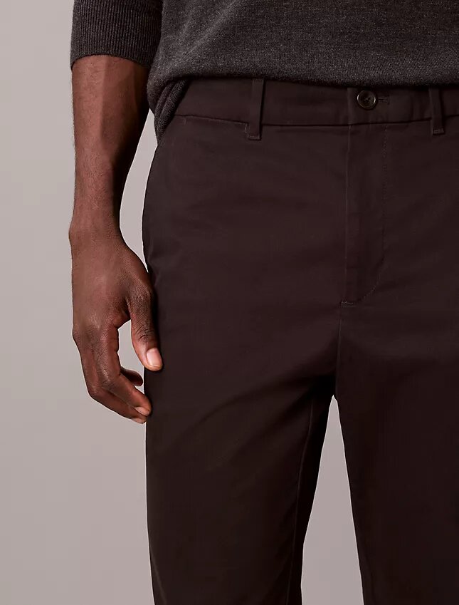 Cotton Sateen Slim Tapered Chino Pants Cotton Sateen Slim Tapered Chino Pants
