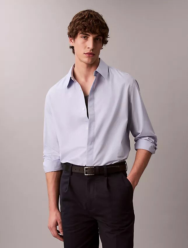 Cotton Solid Relaxed Button-Down Shirt Cotton Solid Relaxed Button-Down Shirt