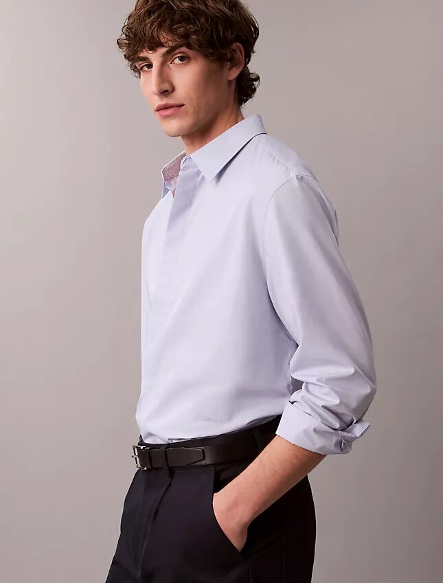 Cotton Solid Relaxed Button-Down Shirt Cotton Solid Relaxed Button-Down Shirt