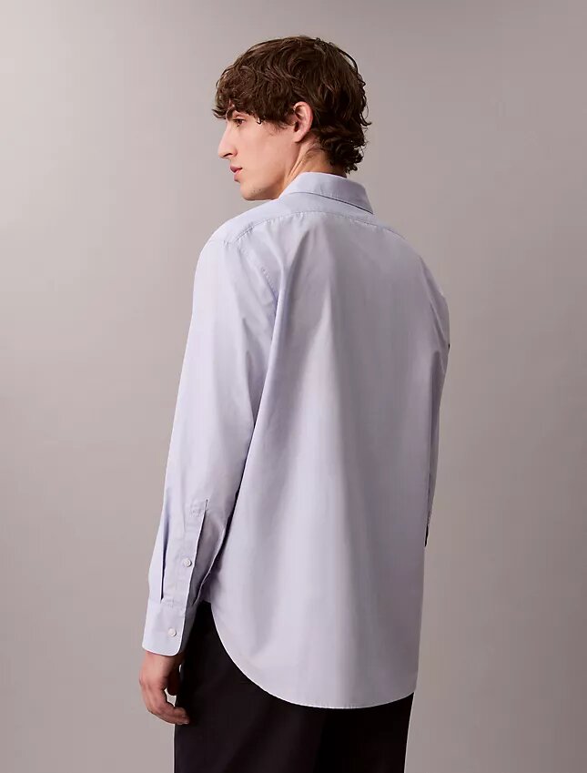 Cotton Solid Relaxed Button-Down Shirt Cotton Solid Relaxed Button-Down Shirt