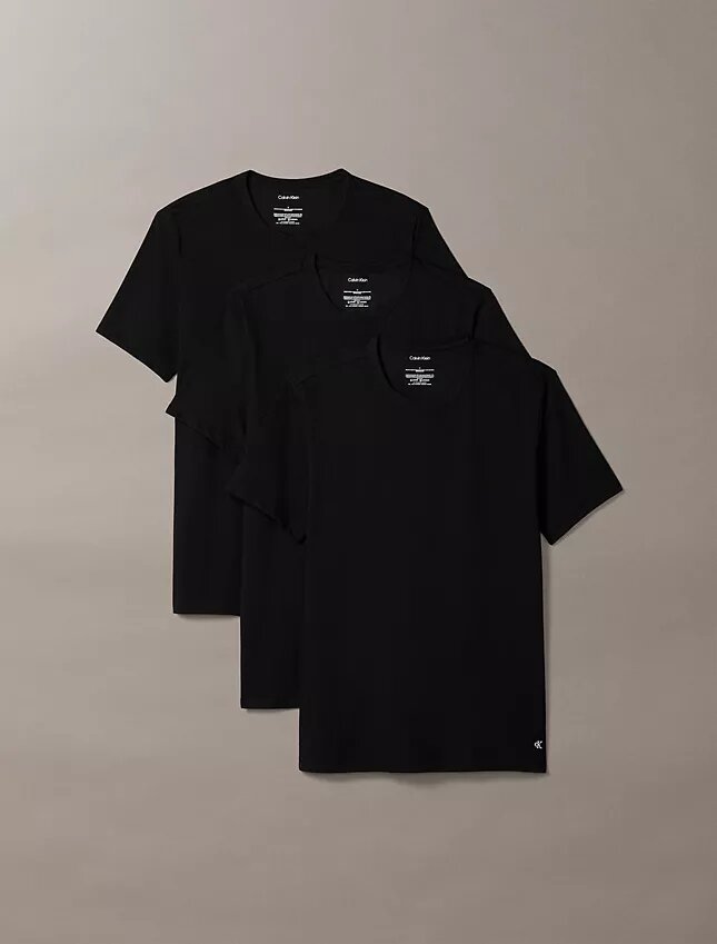 Cotton Stretch Blend 3-Pack Slim Fit Crewneck T-Shirt Cotton Stretch Blend 3-Pack Slim Fit Crewneck T-Shirt