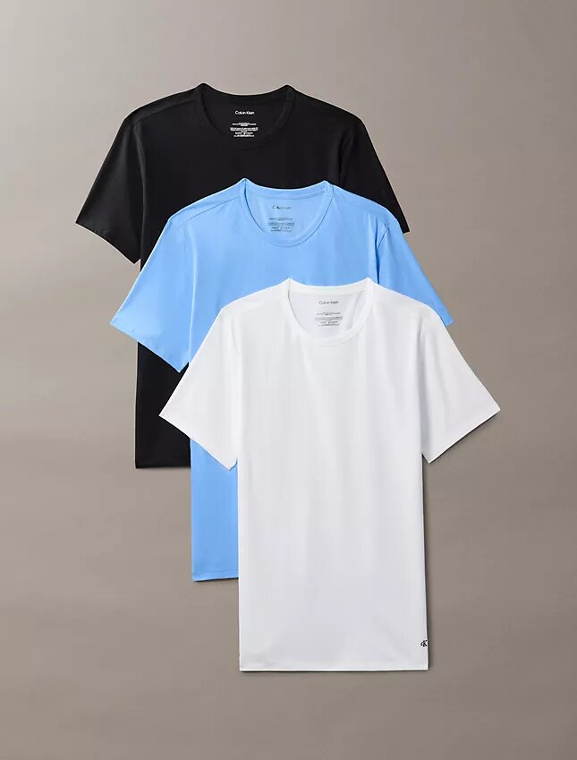 Cotton Stretch Blend 3-Pack Slim Fit Crewneck T-Shirt Cotton Stretch Blend 3-Pack Slim Fit Crewneck T-Shirt