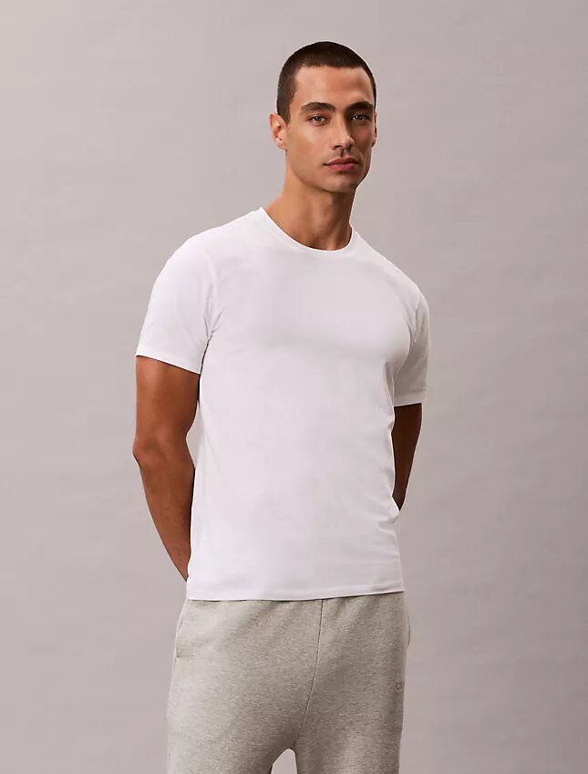 Cotton Stretch Blend 3-Pack Slim Fit Crewneck T-Shirt Cotton Stretch Blend 3-Pack Slim Fit Crewneck T-Shirt