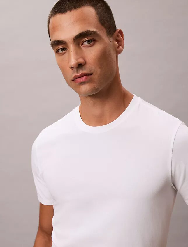 Cotton Stretch Blend 3-Pack Slim Fit Crewneck T-Shirt Cotton Stretch Blend 3-Pack Slim Fit Crewneck T-Shirt