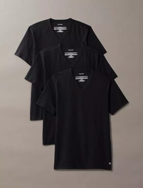 Cotton Stretch Blend 3-Pack Slim Fit V-Neck T-Shirt Cotton Stretch Blend 3-Pack Slim Fit V-Neck T-Shirt