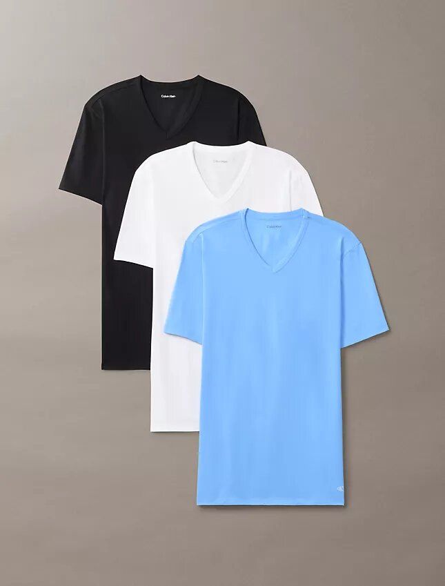 Cotton Stretch Blend 3-Pack Slim Fit V-Neck T-Shirt Cotton Stretch Blend 3-Pack Slim Fit V-Neck T-Shirt