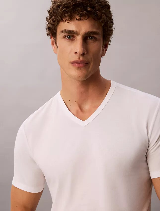 Cotton Stretch Blend 3-Pack Slim Fit V-Neck T-Shirt Cotton Stretch Blend 3-Pack Slim Fit V-Neck T-Shirt