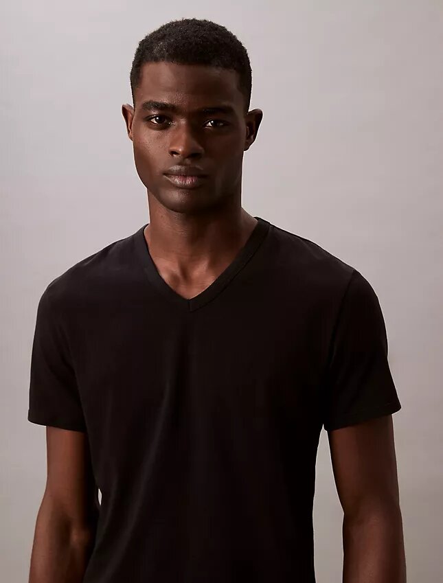 Cotton Stretch Blend 3-Pack Slim Fit V-Neck T-Shirt Cotton Stretch Blend 3-Pack Slim Fit V-Neck T-Shirt