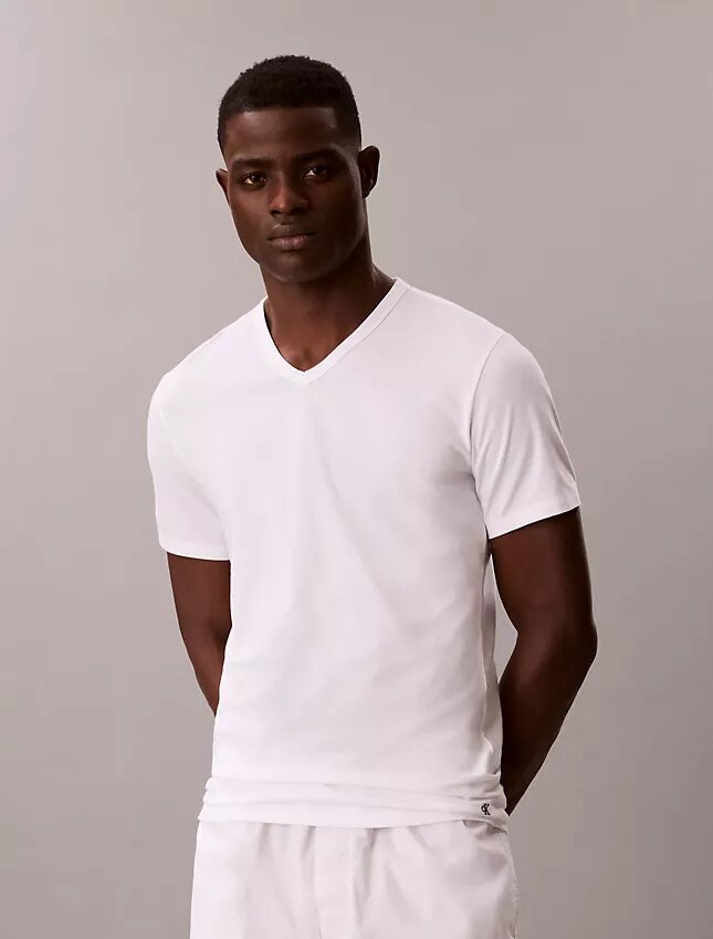 Cotton Stretch Blend 3-Pack Slim Fit V-Neck T-Shirt Cotton Stretch Blend 3-Pack Slim Fit V-Neck T-Shirt