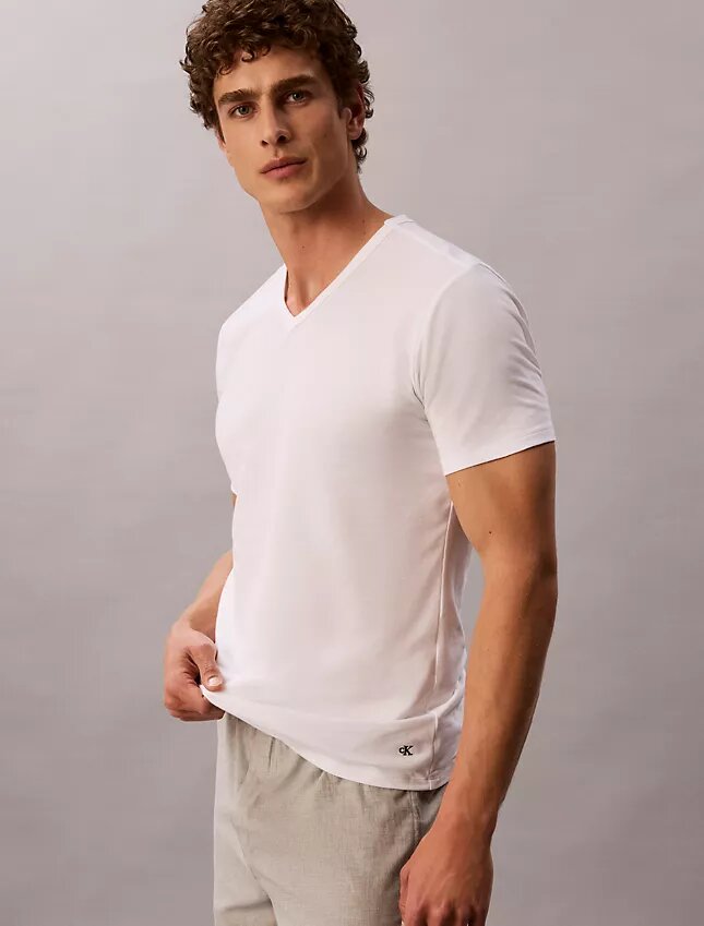 Cotton Stretch Blend 3-Pack Slim Fit V-Neck T-Shirt Cotton Stretch Blend 3-Pack Slim Fit V-Neck T-Shirt